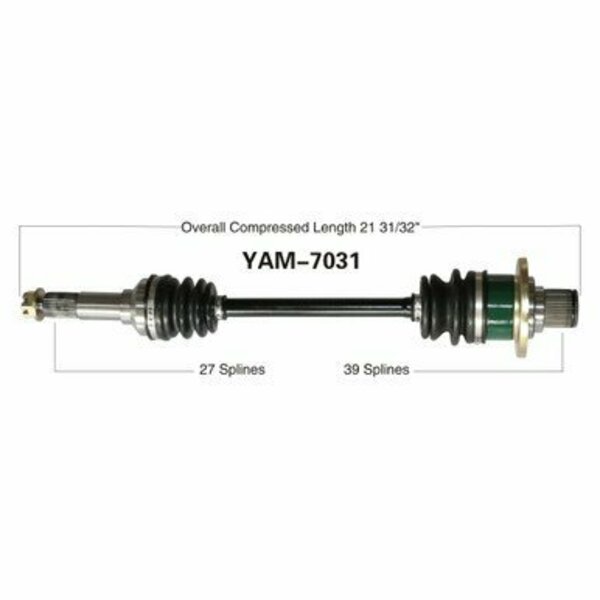 Wide Open OE Replacement CV Axle for YAM REAR L YFM660F GRIZZ 02 YAM-7031